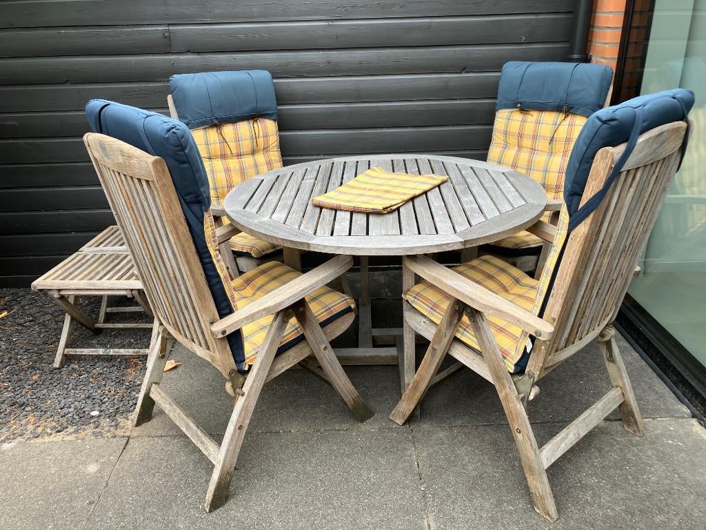 5 mooie tuinkussens zgan in hoes, Tuin en Terras, Tuinmeubel-accessoires, Ophalen, Zo goed als nieuw