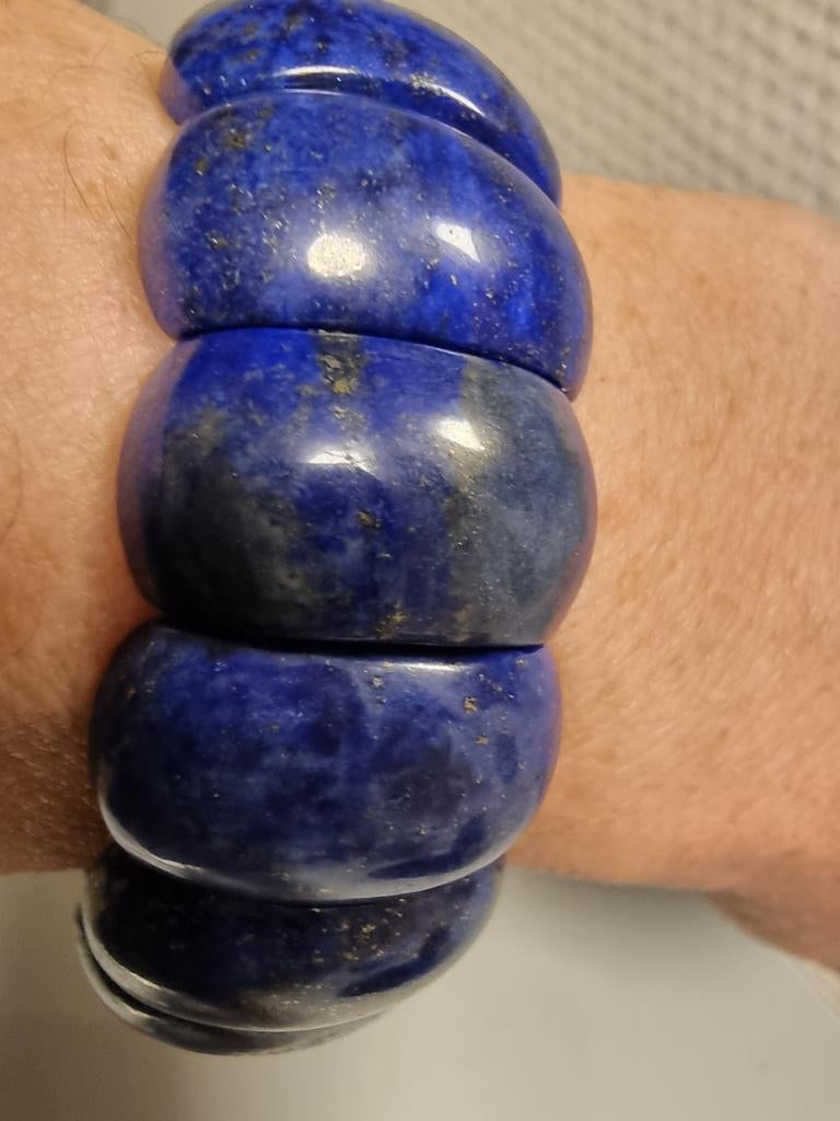 Armband van lapis lazuli stenen, Ophalen of Verzenden