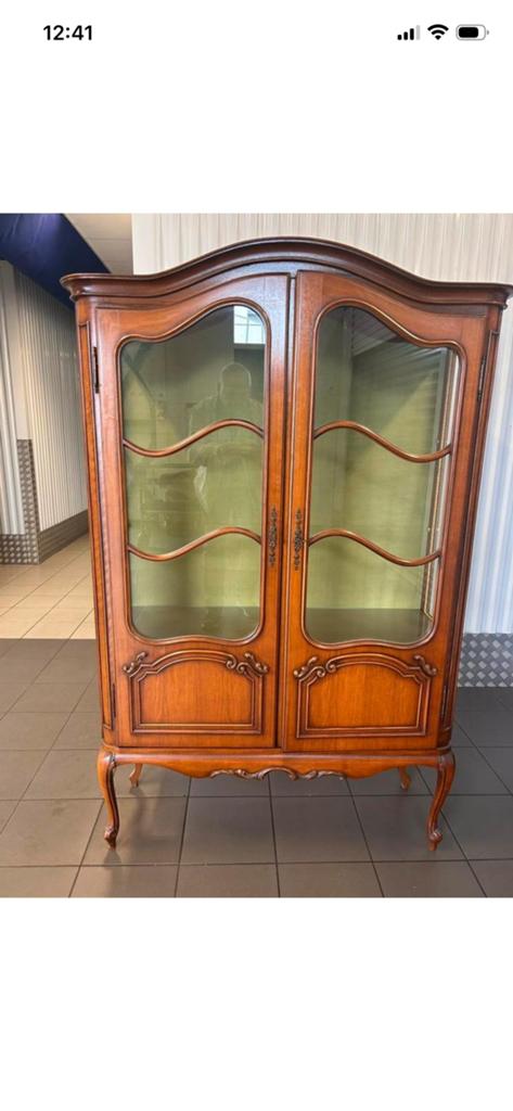 Antieke Vitrinekast / Boekenkast - Hout met Glas, Antiek en Kunst, Antiek | Meubels | Kasten, Ophalen
