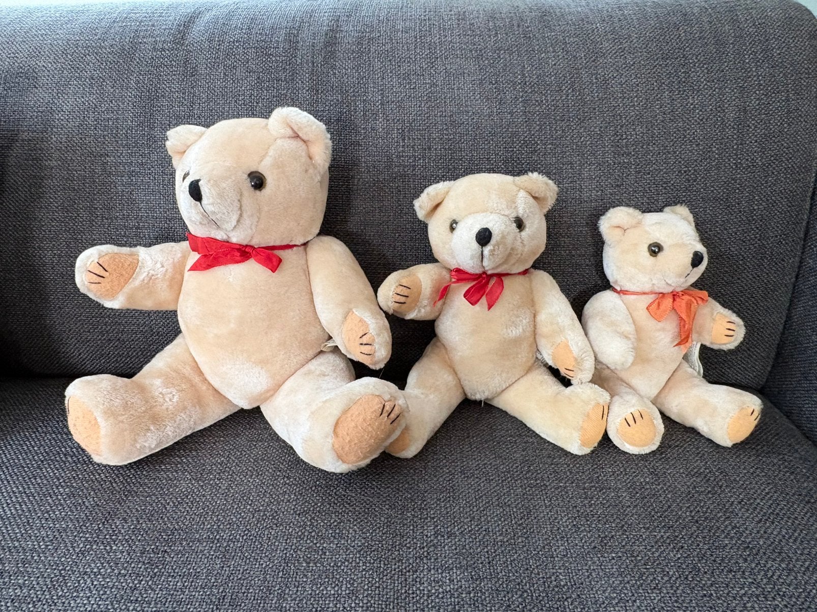 Set van 3 L. Dake en Zn Amsterdam teddyberen, Gebruikt, Overige merken, Beer, Ophalen of Verzenden