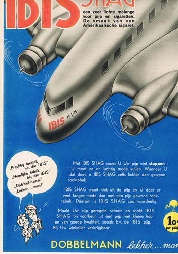 Dobbelman - Ibis Shag - Advertentie uit Tijdschrift -1936, Ophalen of Verzenden, 1980 tot heden, Knipsel(s)