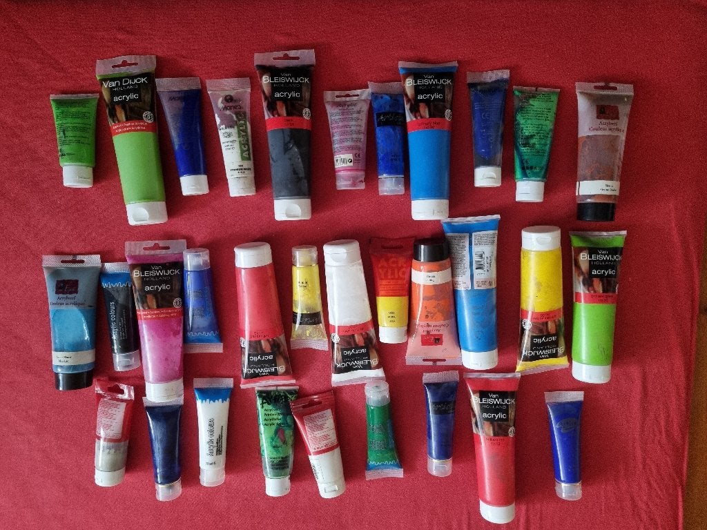 partij acrylverf, Ophalen of Verzenden, Ezel