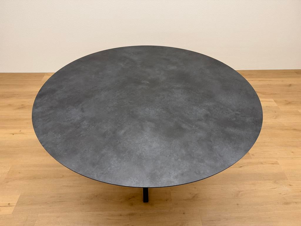 Ronde eettafel HPL 150cm - Direct Leverbaar, 150 tot 200 cm, Rond, Ophalen of Verzenden, Zo goed als nieuw