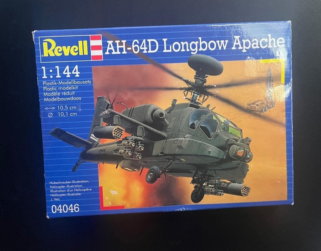 Apache AH-64D 1/144 Revell, Hobby en Vrije tijd, Modelbouw | Vliegtuigen en Helikopters, 1:72 tot 1:144, Ophalen of Verzenden