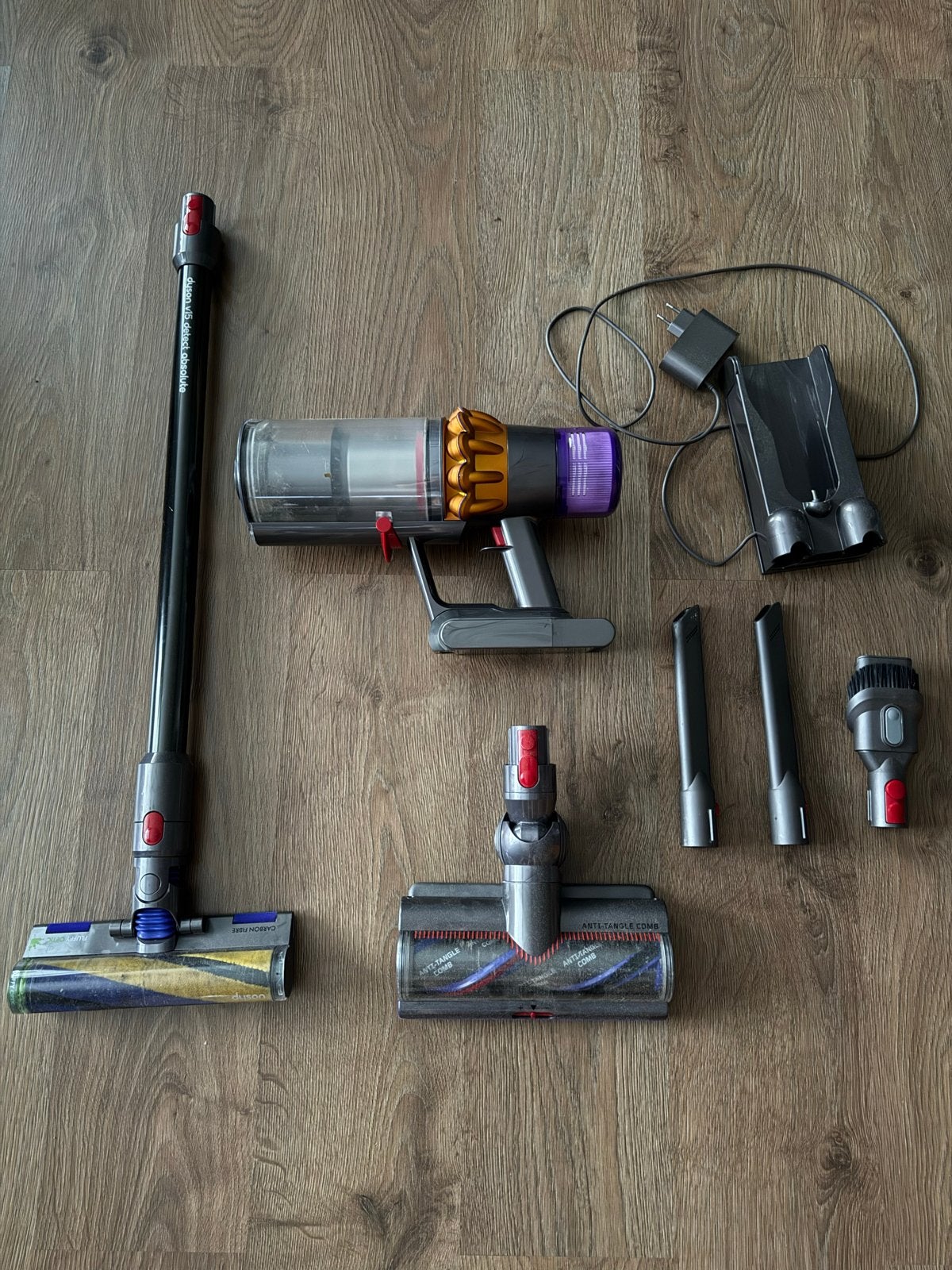 Dyson V15 Detect Absolute Draadloze Steelstofzuiger, Witgoed en Apparatuur, Stofzuigers, Draadloos, Ophalen of Verzenden, Zo goed als nieuw