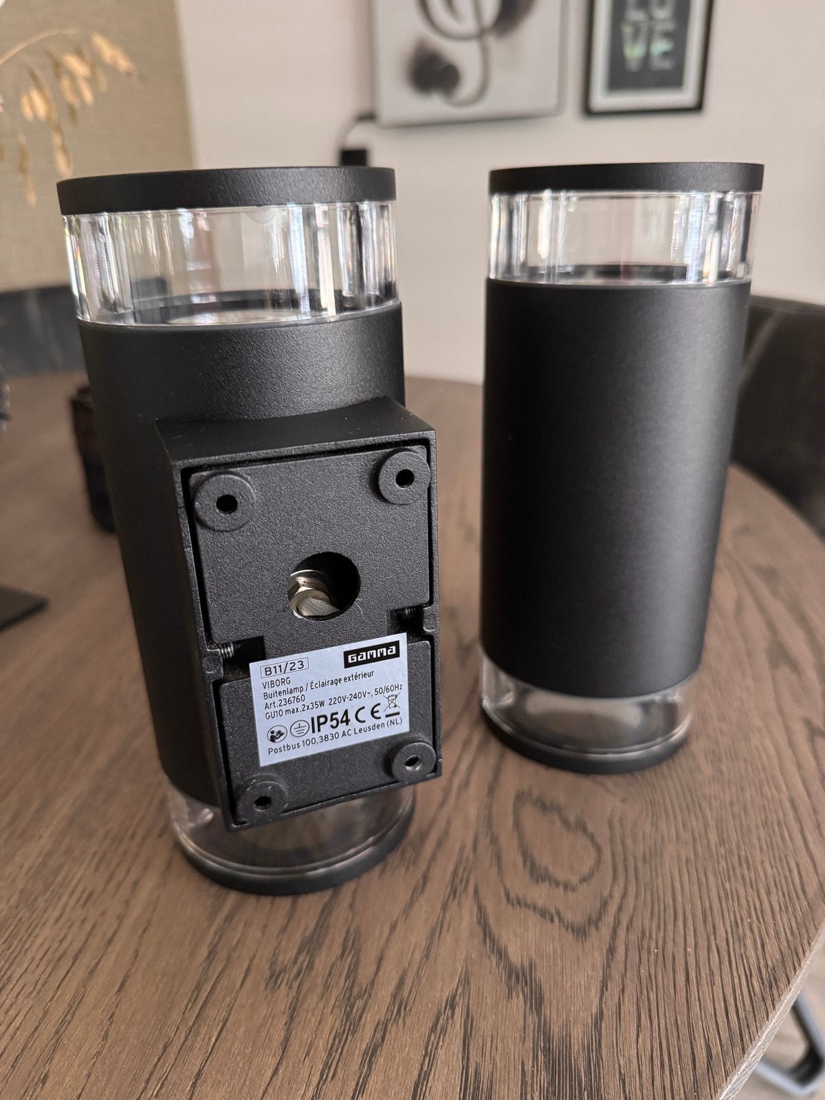 2x Gamma Buitenlamp IP54 - Zwart, Zo goed als nieuw, Ophalen, Overige materialen, Minder dan 50 watt, Wandlamp