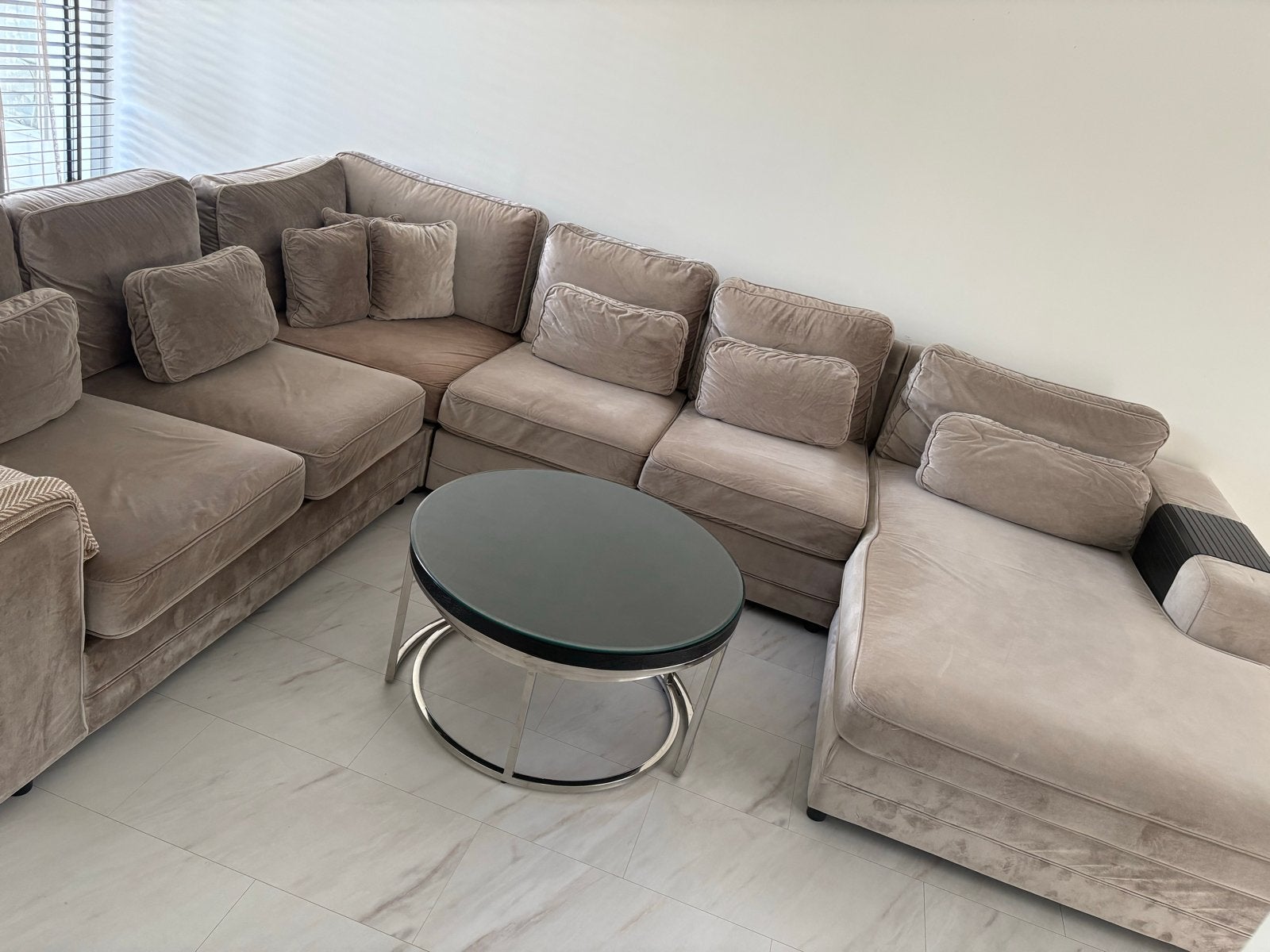 Luxe Hoekbank - Comfortabel en Stijlvol, Ophalen, Gebruikt, 100 tot 125 cm, Hoekbank