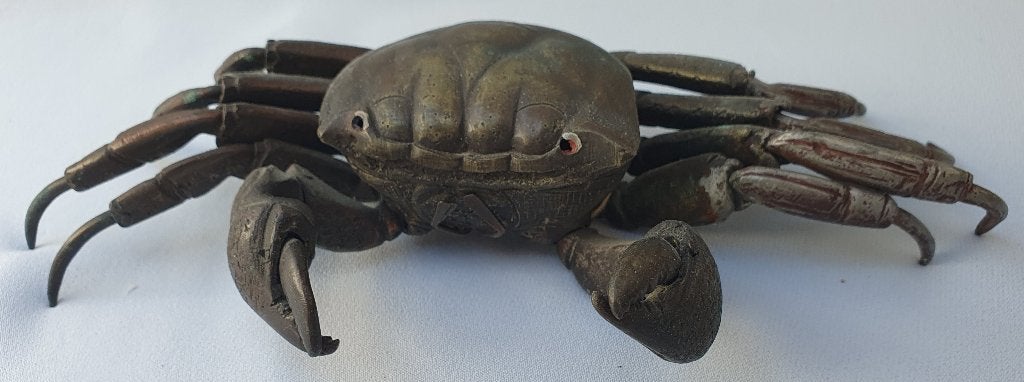 Decoratieve metalen krab, Verzenden, Brons