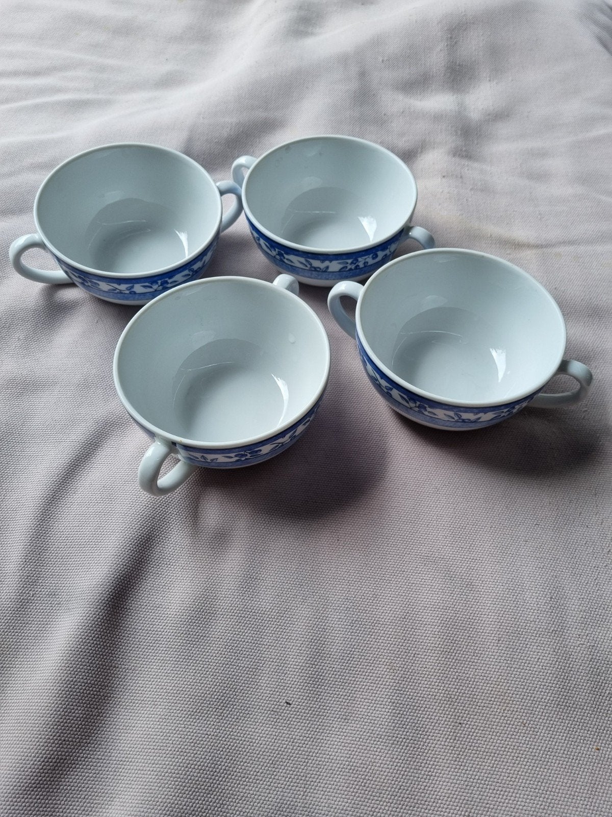 4 Wedgwood Home Indigo soepkommen/bouillonkoppen, Huis en Inrichting, Ophalen of Verzenden