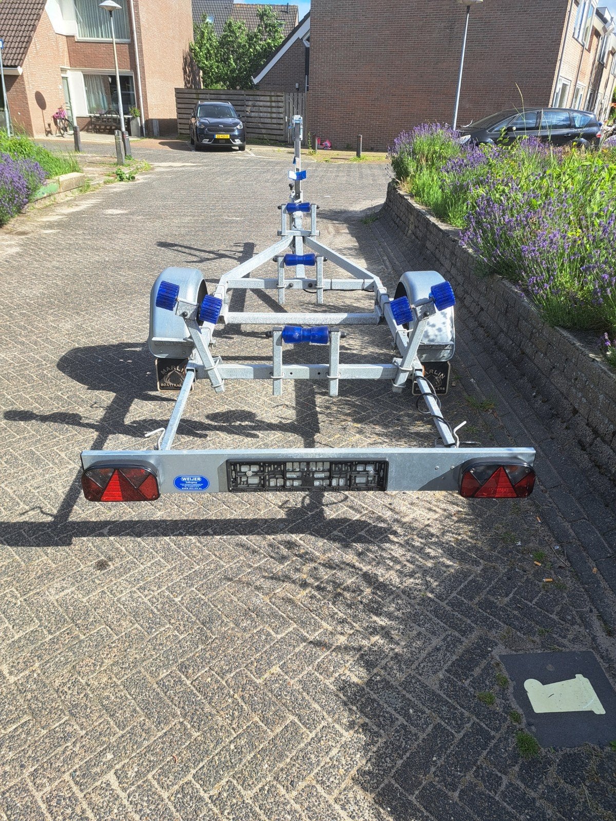 Te koop Boottrailer marlin kanteltrailer 5 meter, Watersport en Boten, Ophalen, Zo goed als nieuw, Overige typen, Zeilboot of Motorboot
