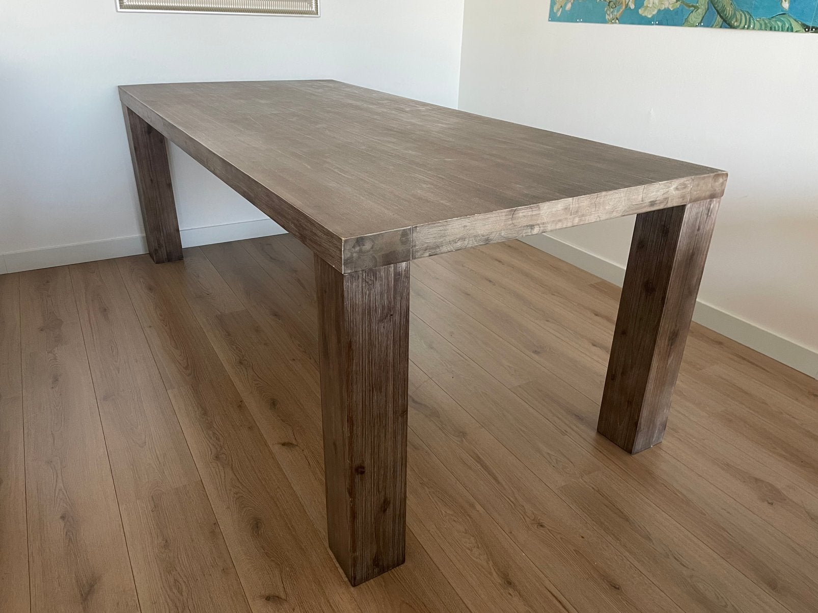 Eettafel 220 x 100 x 78, Huis en Inrichting, Tafels | Eettafels, Ophalen, 200 cm of meer, 50 tot 100 cm, Zo goed als nieuw