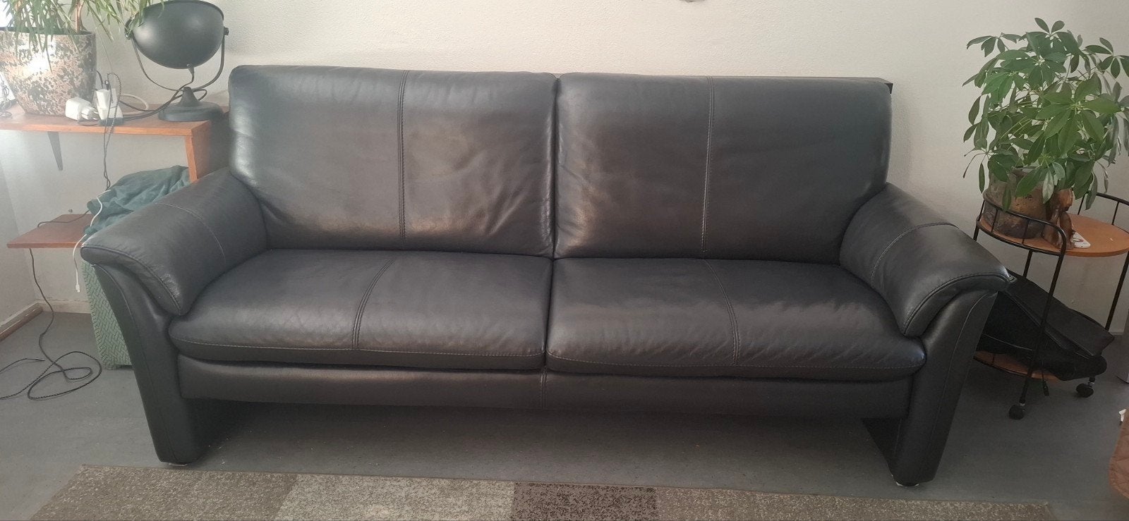 Leren 3-zits bank - Comfortabel en stijlvol, Huis en Inrichting, Ophalen, Gebruikt, 150 tot 200 cm, Driepersoons
