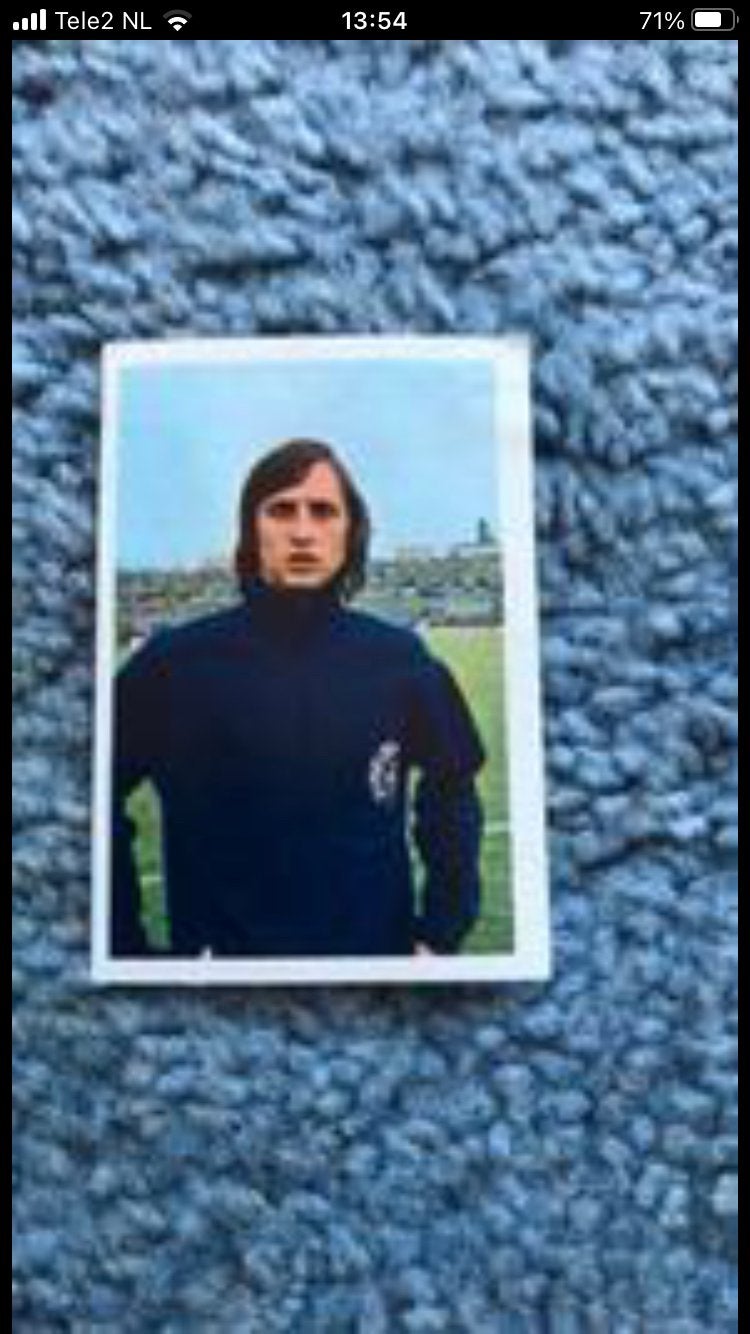 Johan Cruyff panini vanderhout 1971-1972, Ophalen of Verzenden, Gebruikt