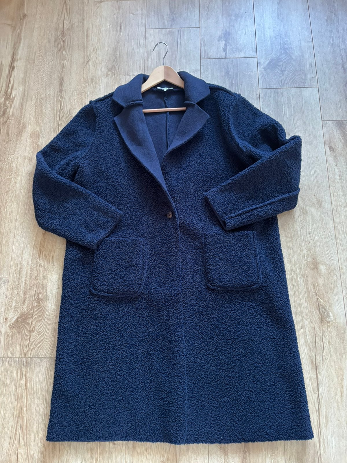 Nieuwe Bien Bleu lange teddy jas dames maat XL donkerblauw, Ophalen of Verzenden, Nieuw, Maat 46/48 (XL) of groter, Blauw