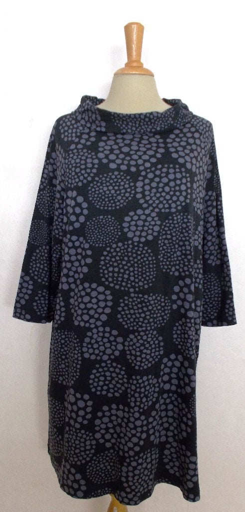 Leuke print tuniek/jurk van Marimekko! L, Kleding | Dames, Verzenden, Zo goed als nieuw, Maat 42/44 (L), Grijs