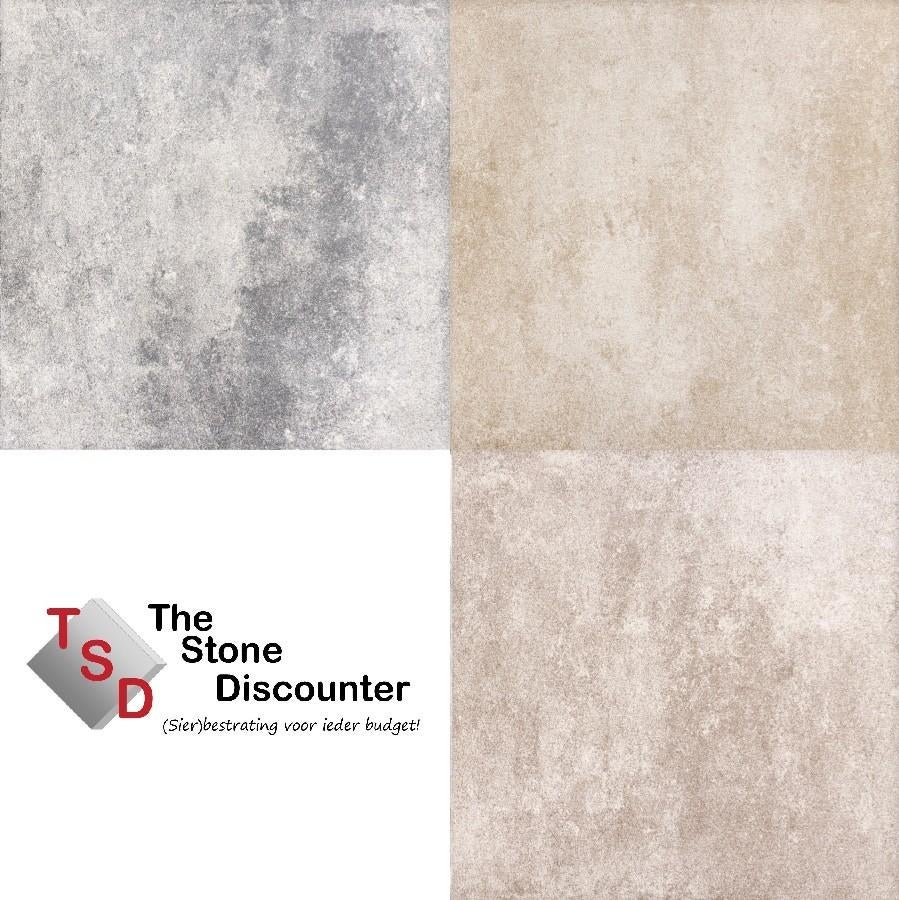 Aanbieding tuintegels, Premi 60x60x4 cm div. kleuren, Ophalen, Nieuw, Beton, Terrastegels