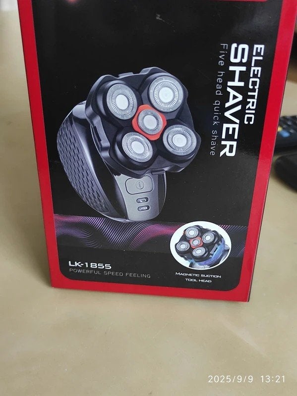 Elektrisch  Scheerapparaat 5-Kops - Head Baldshaver, Ophalen of Verzenden, Nieuw