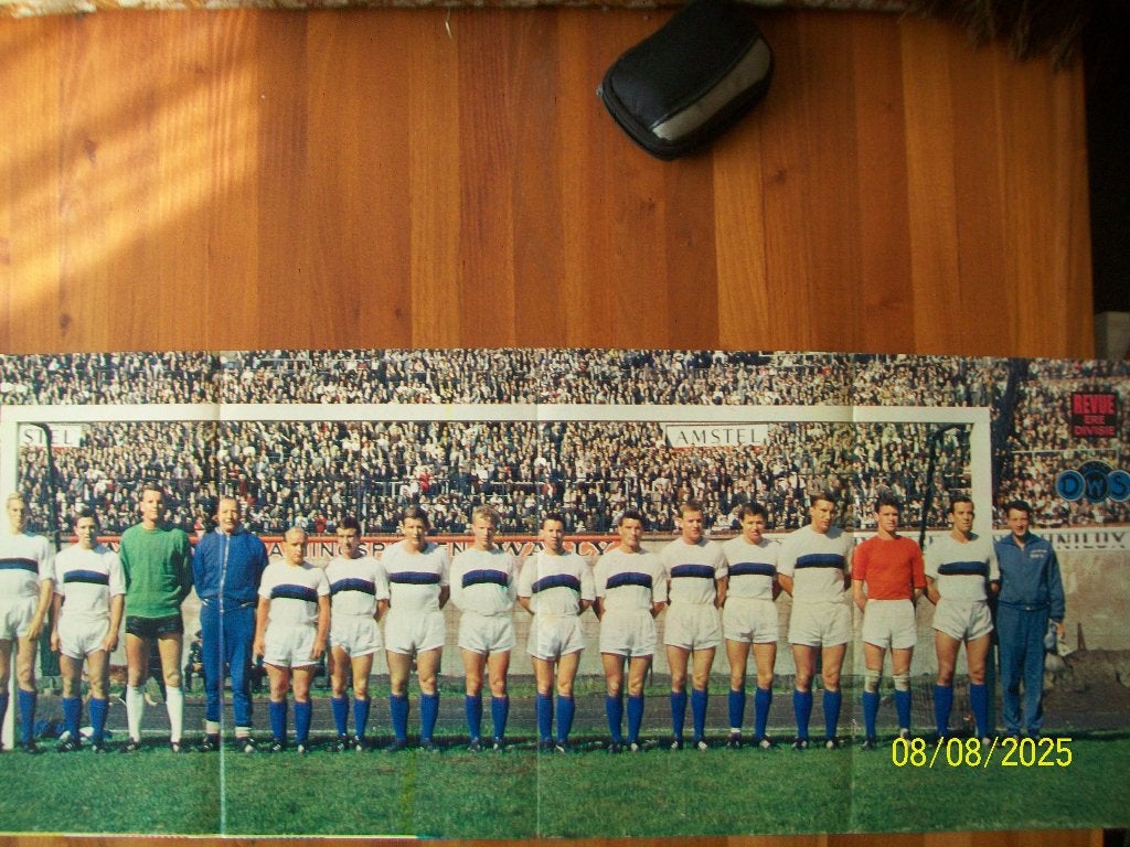 Uitklapposter DWS ( Revu) seizoen 1964 - 1965, Verzenden, Gebruikt, Ajax, Poster, Plaatje of Sticker