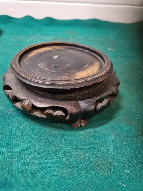 ornament / schaal voet indonesisch vintage, Huis en Inrichting, Woonaccessoires | Schalen en Manden, Ophalen of Verzenden, 'T Olde Gre-j