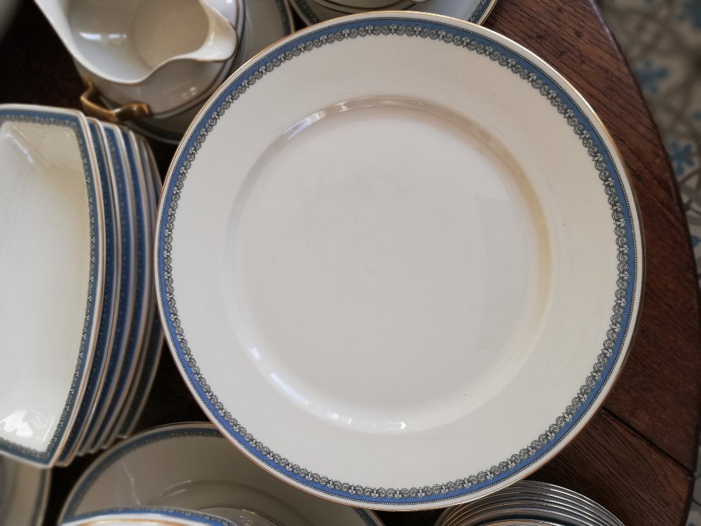 Rosenthal Servies CORONA 11 pers. blauw/creme/zwart/goud, Ophalen, Overige merken, Zo goed als nieuw, Overige stijlen