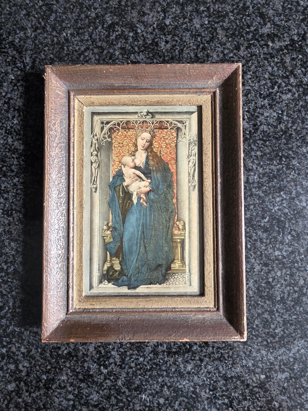 Prachtige vintage prent "Madonna" - Rogier van der Weyden (j, Antiek en Kunst, Ophalen of Verzenden