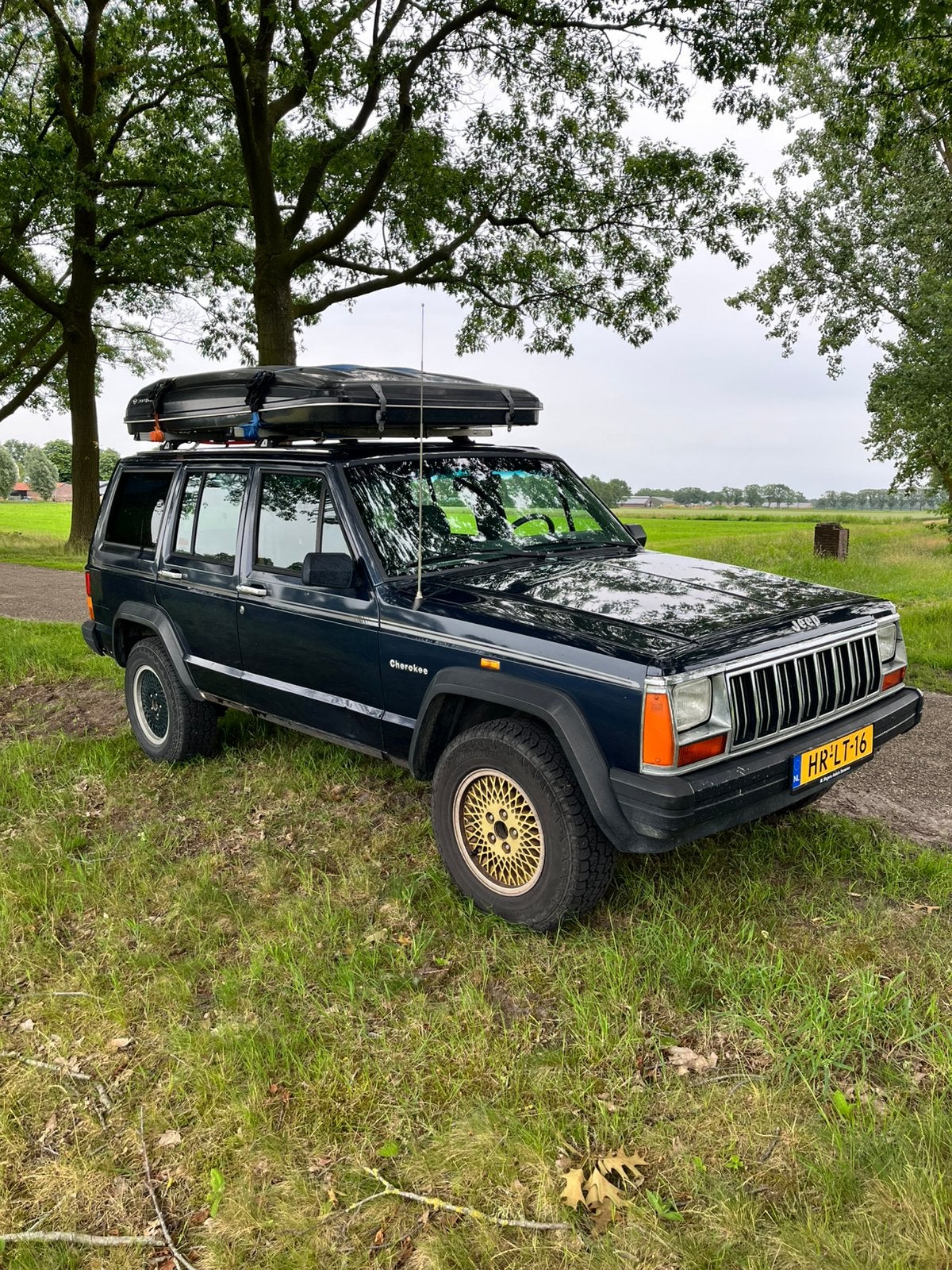 Jeep Cherokee XJ 4.0 1992  Blauw, Auto's, Jeep, Zwart, Blauw, Handgeschakeld, Vierwielaandrijving