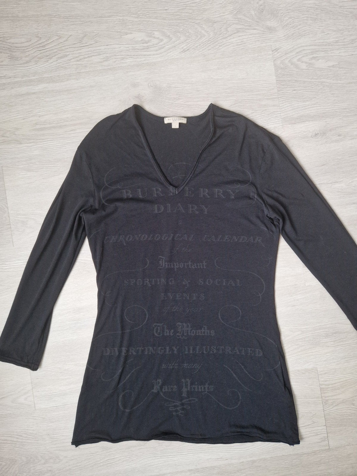 Burberry shirt met 3/4 mouw, S, zwart, Zwart, Ophalen of Verzenden, Zo goed als nieuw, Burberry