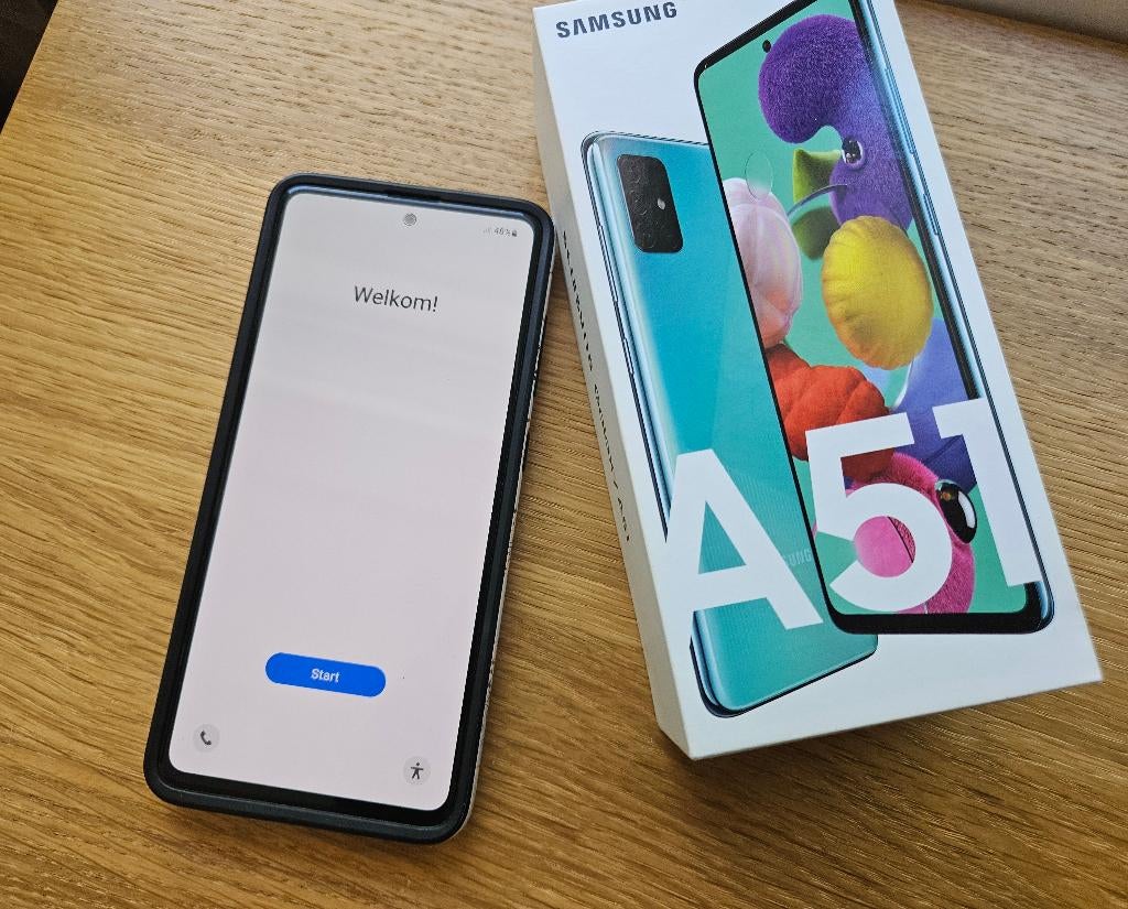 Samsung Galaxy A51 Blauw, Gebruikt, Blauw, Touchscreen, Ophalen of Verzenden