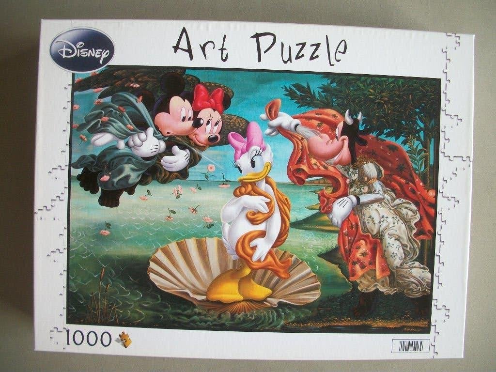 Puzzel - Disney Art Puzzel - Birth of Daisy - 1000 - zgan, Ophalen of Verzenden, 500 t/m 1500 stukjes, Zo goed als nieuw, Legpuzzel