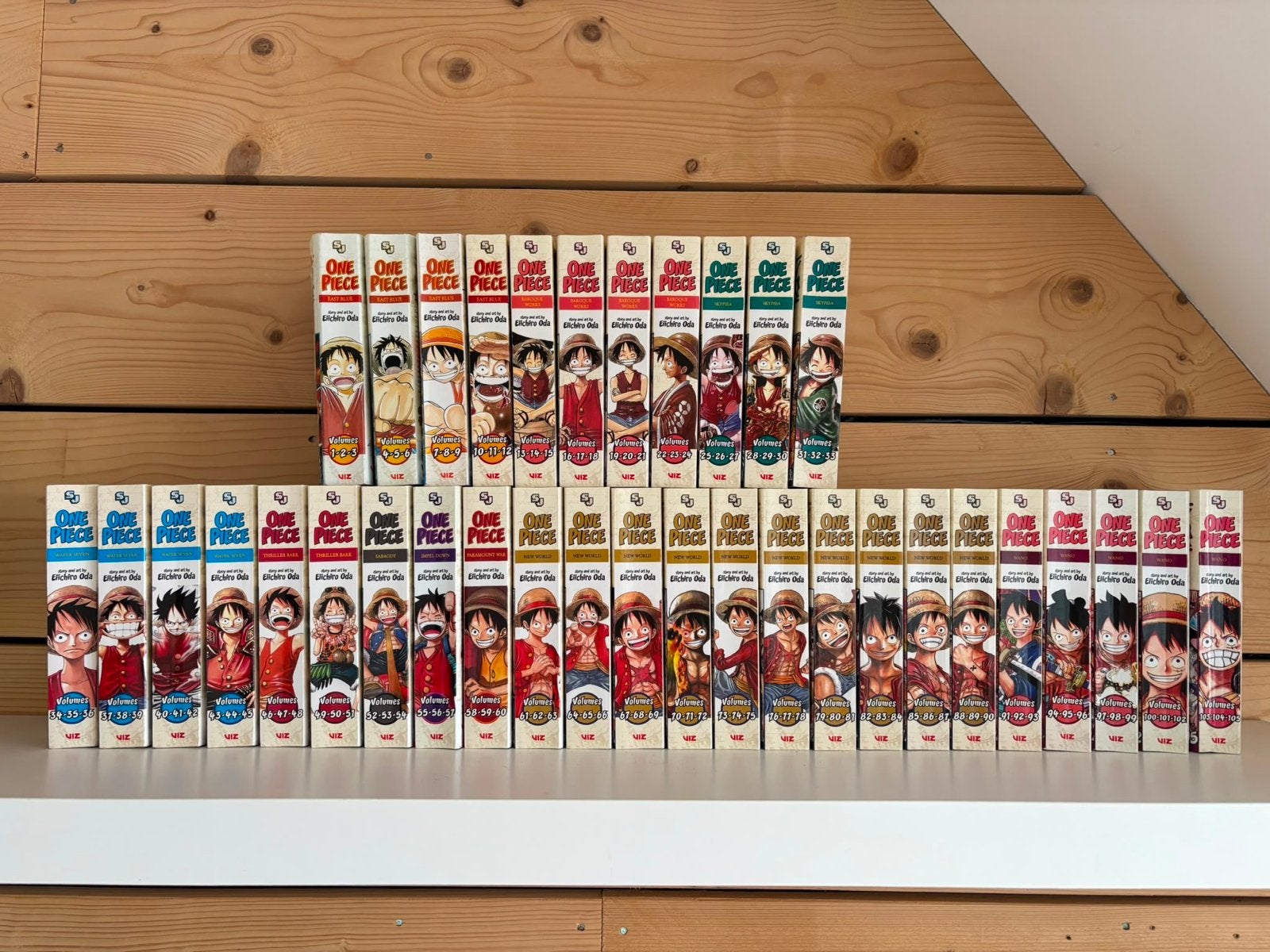 One Piece Omnibus Complete Set Vol. 1–35 (Volumes 1–105) EN, Meerdere stripboeken, Ophalen, Zo goed als nieuw