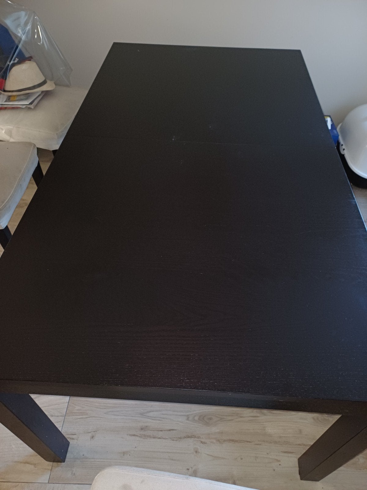 Tafel Ikea Bjorsta zwart, Huis en Inrichting, Tafels | Eettafels, Ophalen, Gebruikt, Eikenhout, 50 tot 100 cm