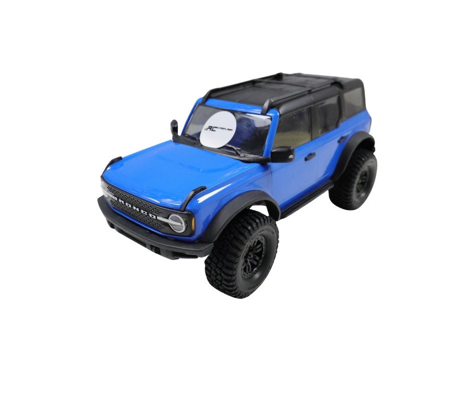 Traxxas TRX-4M Ford Bronco blauw 1/18 rc auto, Verzenden, Gebruikt, Overige schalen, Auto offroad