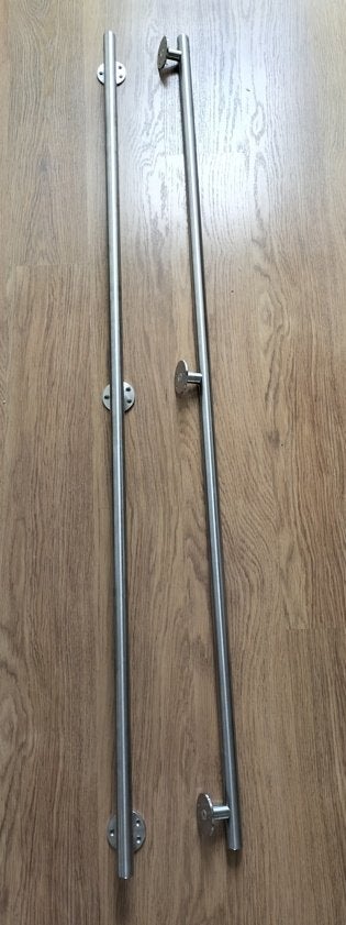 RVS geborstelde deurgreep trapleuning kledingrek 1500x25 mm, Ophalen, 250 mm of meer, Overige typen, Zo goed als nieuw