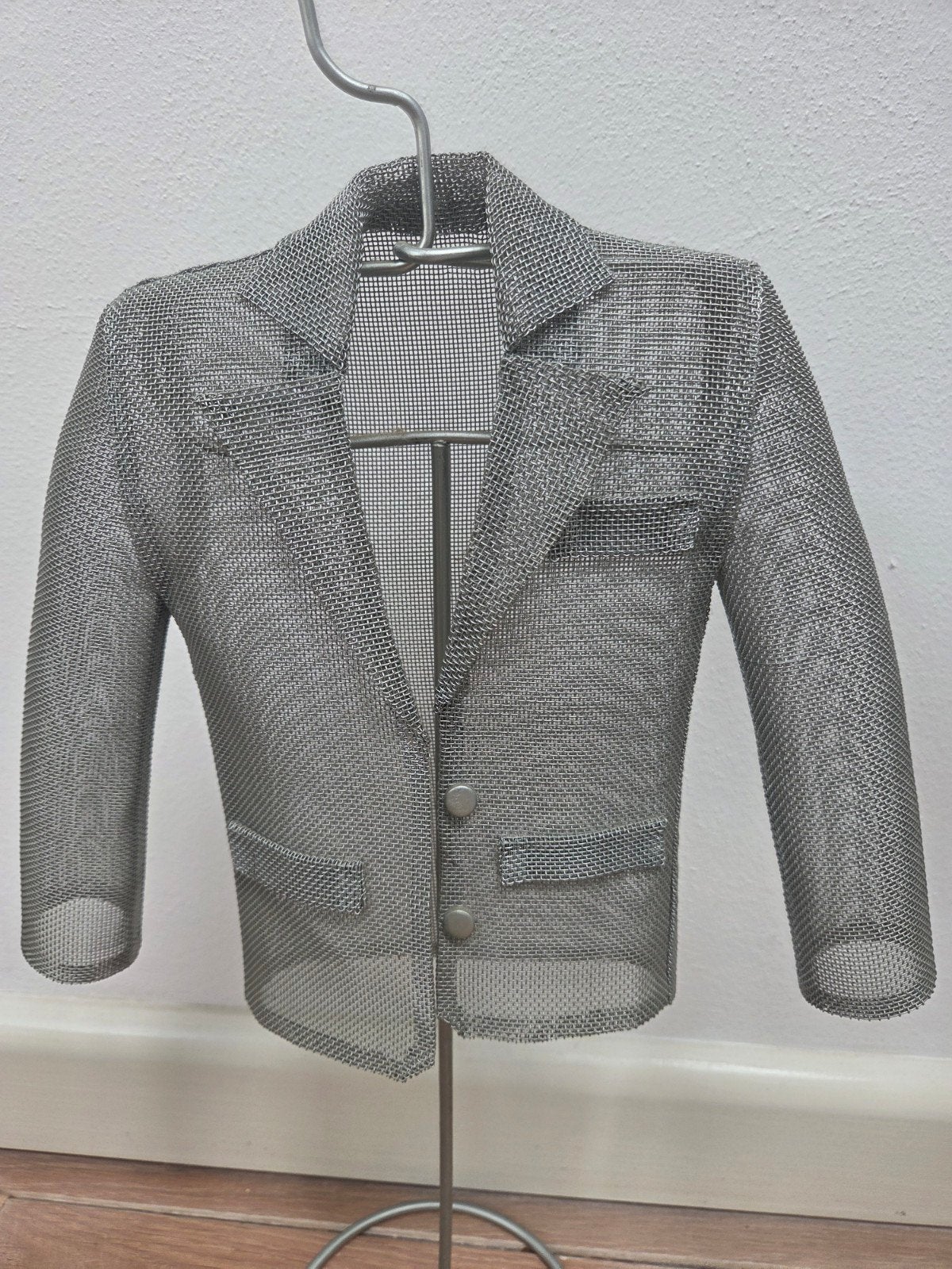 Vintage hanging jacket metaal, Huis en Inrichting, Vintage, Gebruikt, Ophalen of Verzenden, Metaal