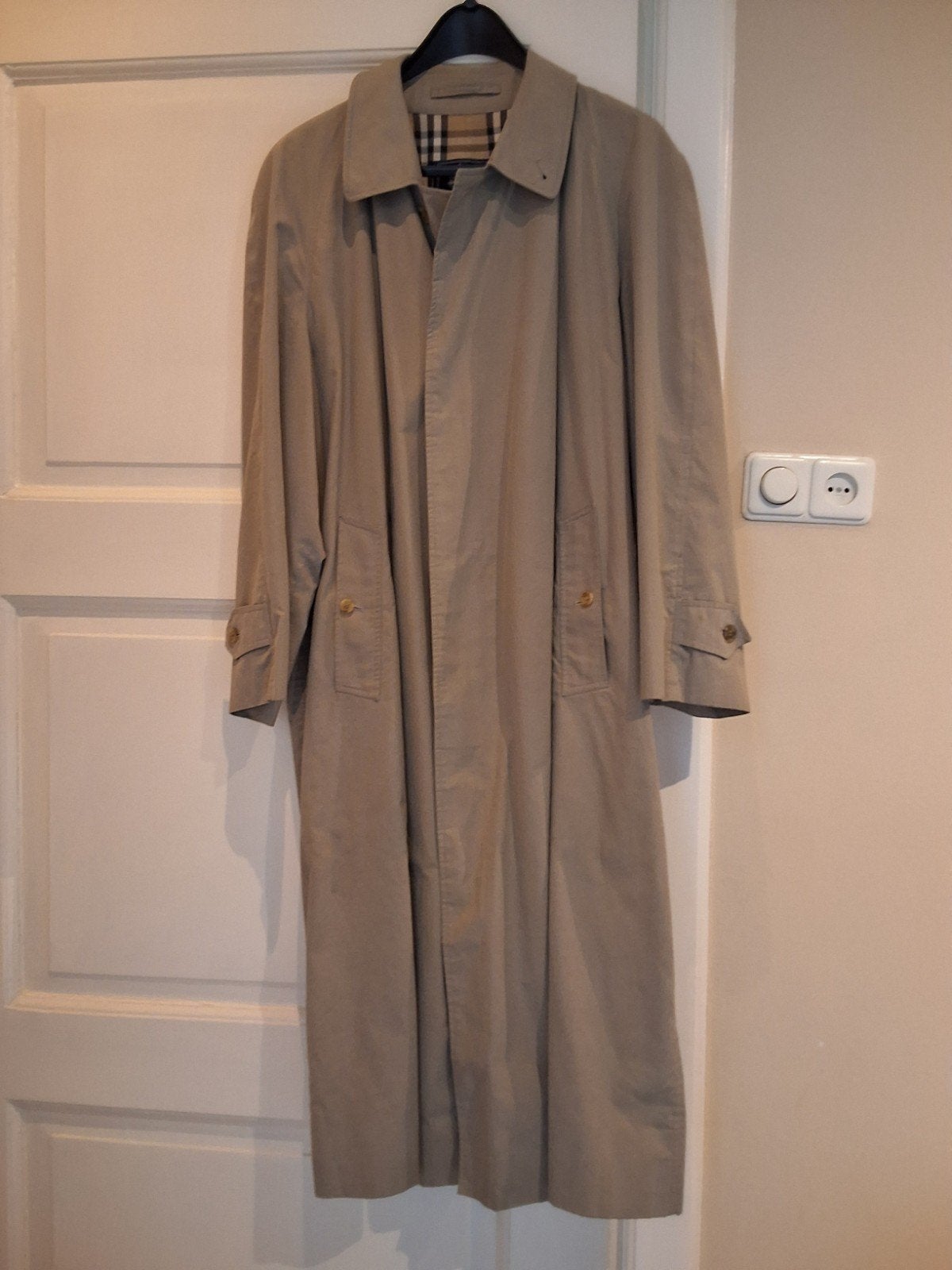 Originele heren Burberry regenjas XL 100 % katoen., Verzenden, Zo goed als nieuw, Maat 56/58 (XL), Beige
