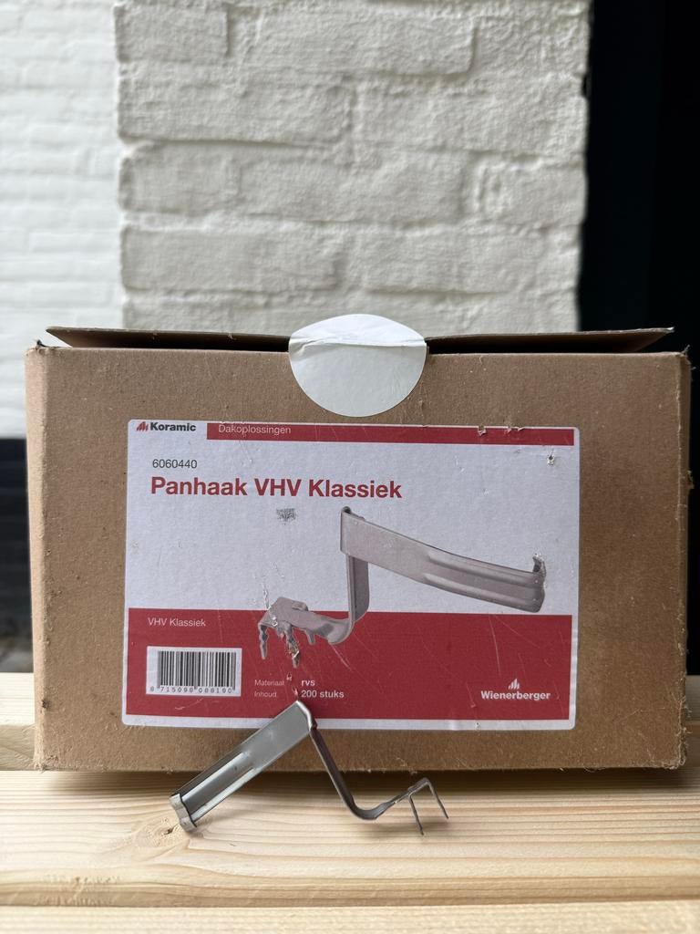 500x Panhaak VHV Klassiek RVS - Koramic Wienerberger, Doe-het-zelf en Verbouw, Dakpannen en Dakbedekking, Ophalen, Nieuw, Metaal
