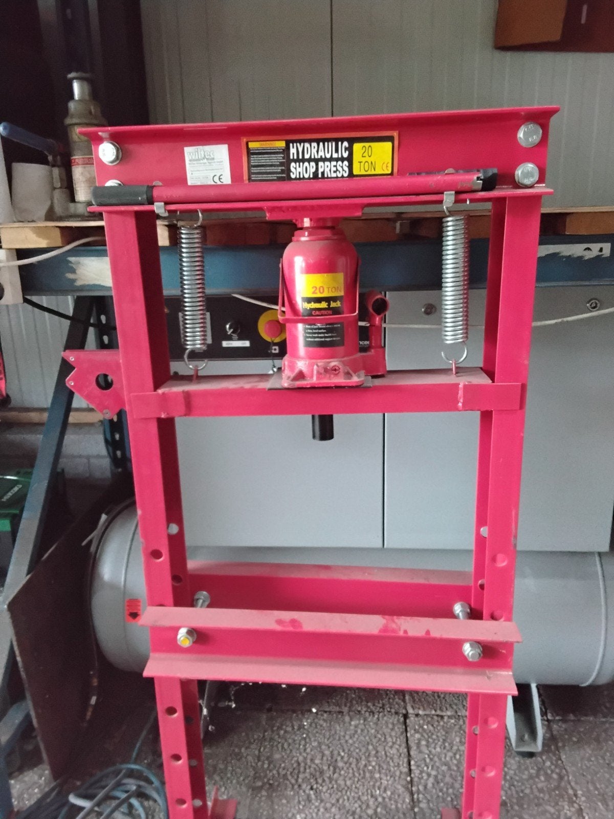 Persbank 20 ton handbediend - Hydraulische werkplaatspers, Ophalen, Gebruikt