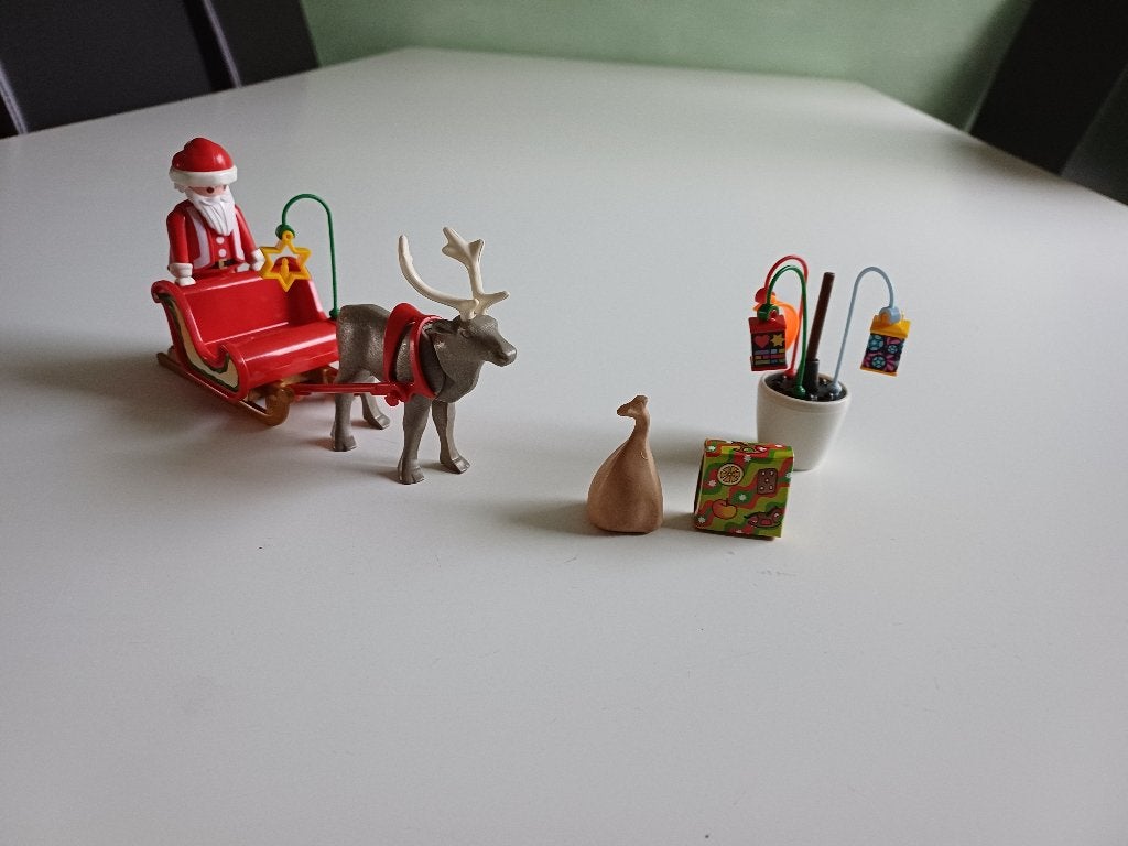 Playmobil Kerstman met rendierslee - 5590, Gebruikt, Complete set, Ophalen of Verzenden, Figuren