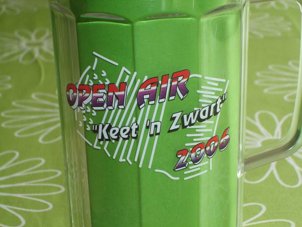 Grolsch Open Air 2006 Keet'n zwart - Kunststof pul 1/2 liter, Ophalen of Verzenden, Zo goed als nieuw, Pul(len), Grolsch