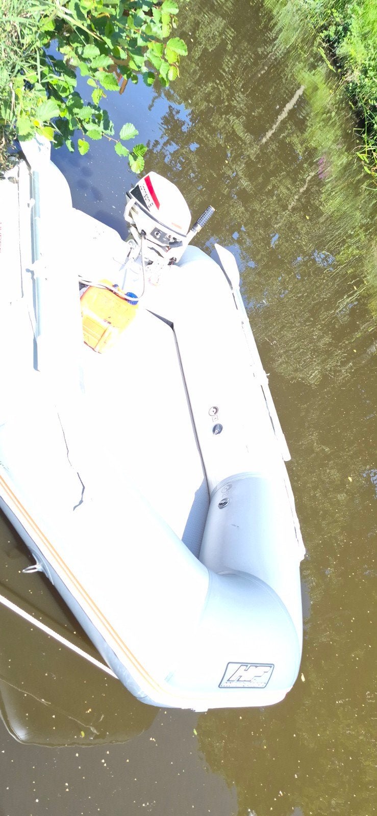 Hydroforce opblaasboot incl. 6pk Johnson motor en 10 lt tank, Ophalen, Zo goed als nieuw, Minder dan 3 meter, Minder dan 15 m²