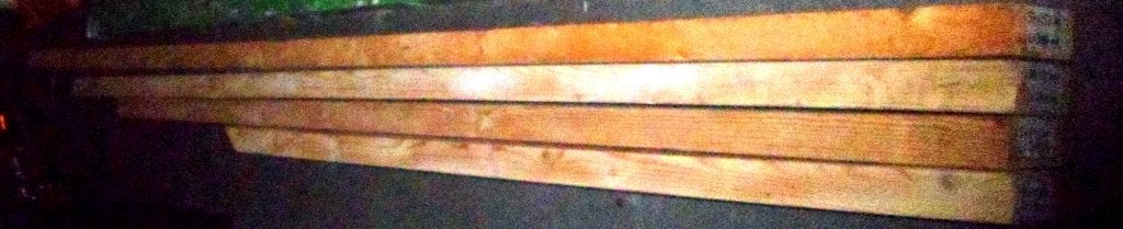 Houten balken vuren 70x165 mm en 57x153 mm, Doe-het-zelf en Verbouw, Ophalen, Gebruikt, Balk, Vuren