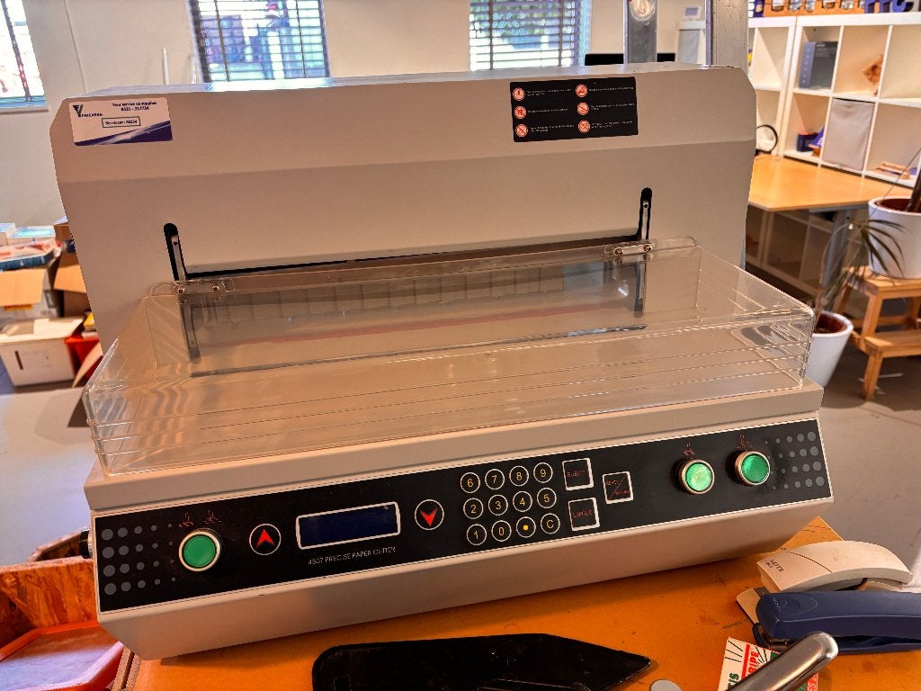 Papier snijmachine, Ophalen, Gebruikt