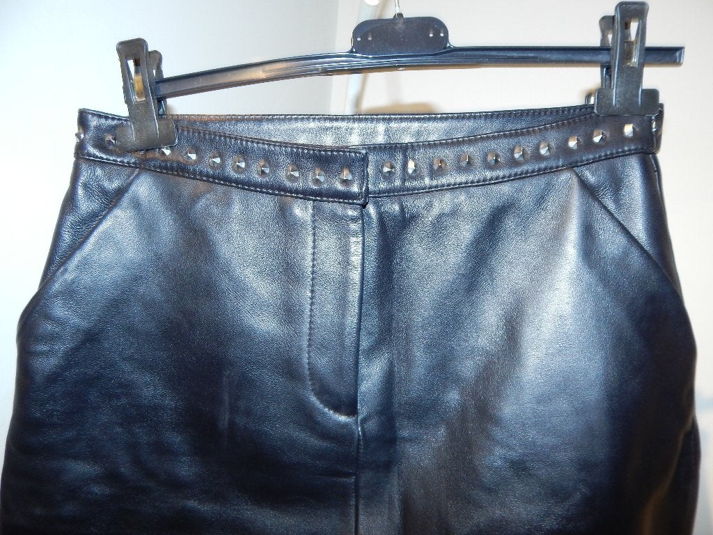 Claudie Pierlot zwarte leren rok boter zacht leer studs M, Maat 38/40 (M), Verzenden, Zwart, Claudie Pierlot