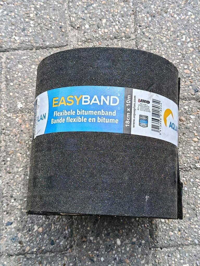 Easyband Aquaplan flexibele bitumenband 10 meter, Overige materialen, Zwart, Ophalen of Verzenden, 15 m² of meer