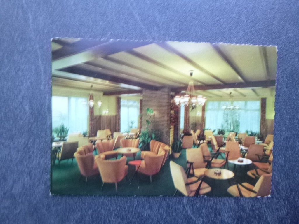 Zeddam, Montferland pension Ruimzicht/interieur conv. zaal, Verzenden, 1960 tot 1980, Gelopen, Noord-Brabant