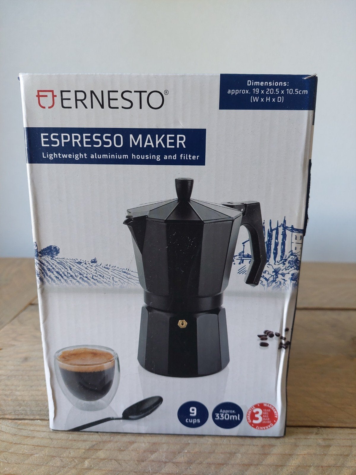 Ernesto Espresso Maker - Nieuw in doos, Witgoed en Apparatuur, Espresso apparaat, 10 kopjes of meer, Nieuw, Gemalen koffie
