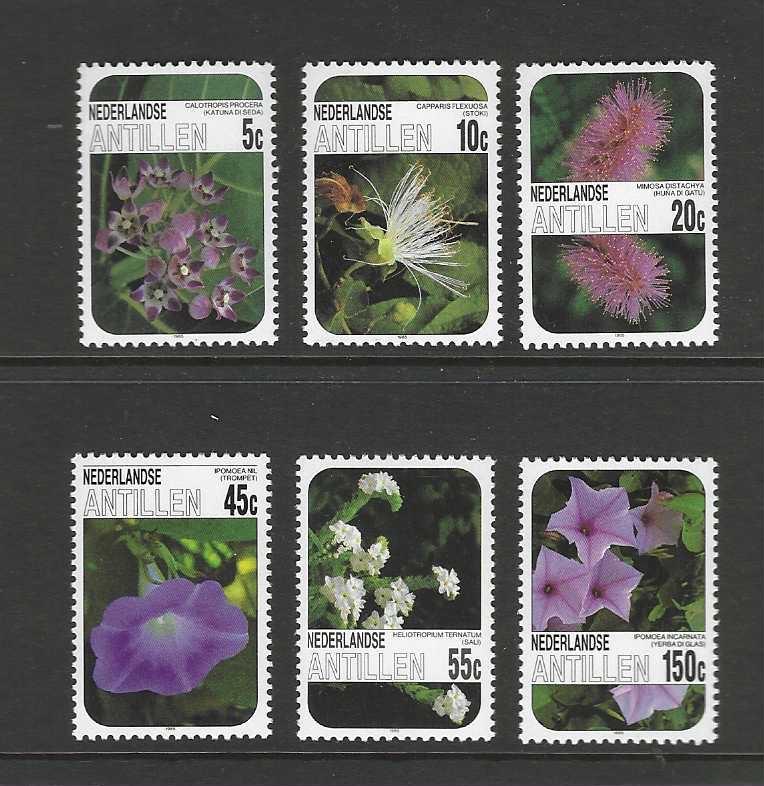 Nederlands-Antillen planten bloemen serie 1985 postfris, Verzenden, Postfris, Dier of Natuur