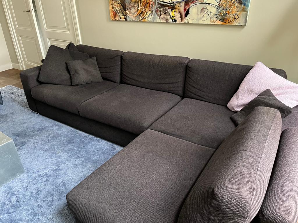 Danca lounche bank 275cm donkergrijs chaise Longues, Ophalen of Verzenden, Gebruikt, Stof, Danca: Nederlands design
