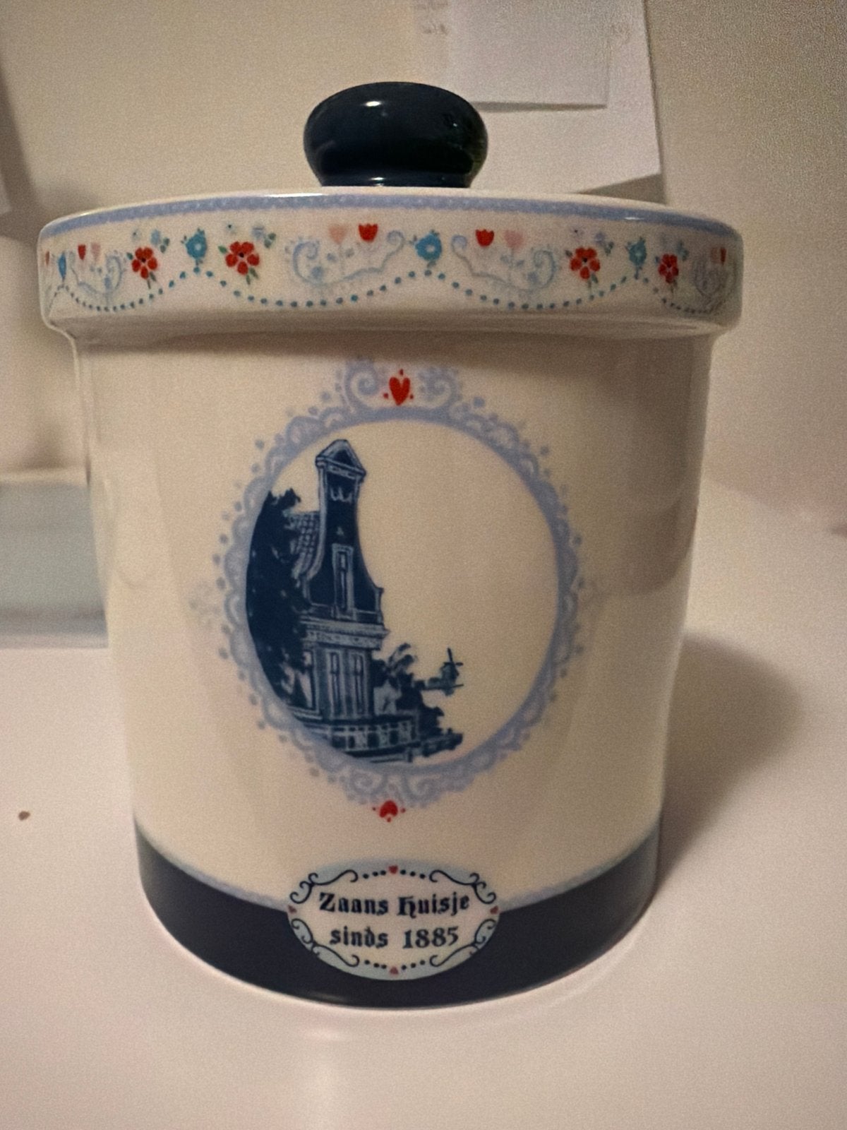 Zaanse Huisje sinds 1885 Voorraadpot met Deksel, Ophalen of Verzenden