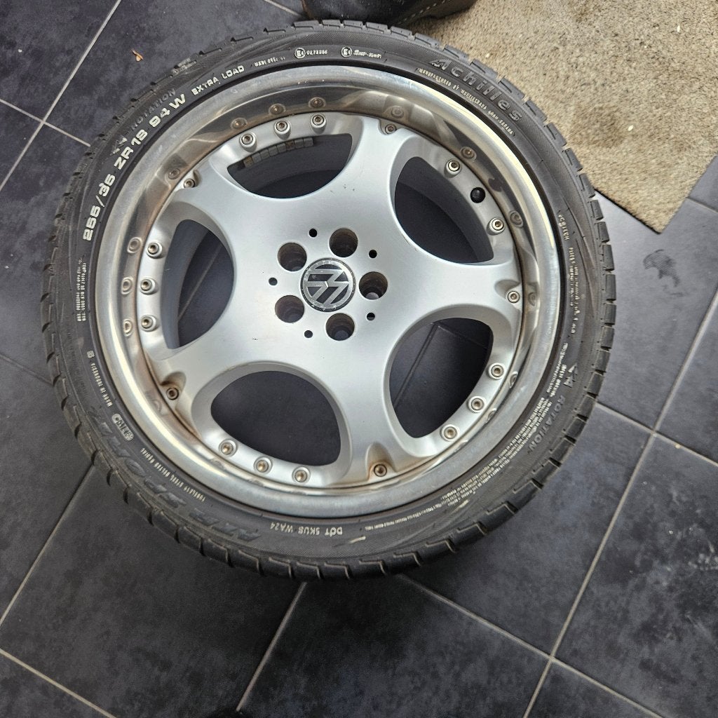 velgen 5x100 18 inch met degelijke banden, Ophalen, 18 inch, Gebruikt, Velg(en)